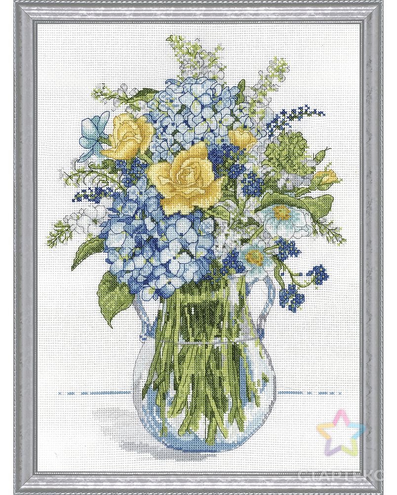 Набор для вышивания "Синие и желтые цветы" арт. ГЕЛ-31808-1-ГЕЛ0184331 1