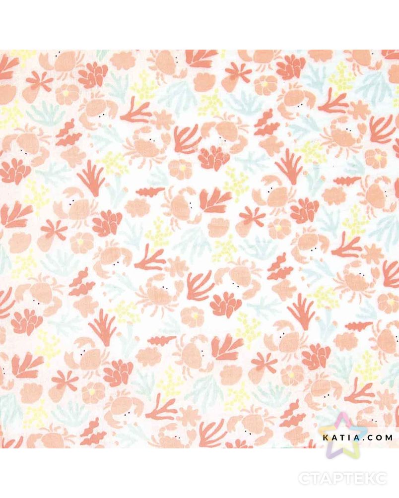 Ткань Voile Flowers Print , 100% хлопок, 145 см, 75 г/м² арт. ГЕЛ-32727-1-ГЕЛ0186014 1
