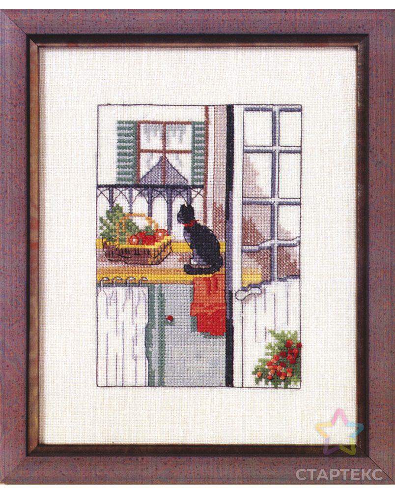 Набор для вышивания: "Кот за кухонным столом" арт. ГЕЛ-33532-1-ГЕЛ0187337 1