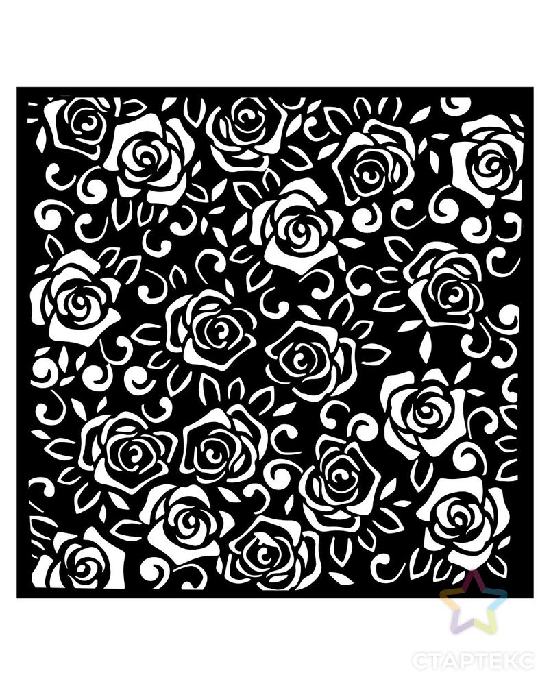 Трафарет "Rose parfum texture di rose" серии Mix Media 3D эффект арт. ГЕЛ-32940-1-ГЕЛ0187757 1