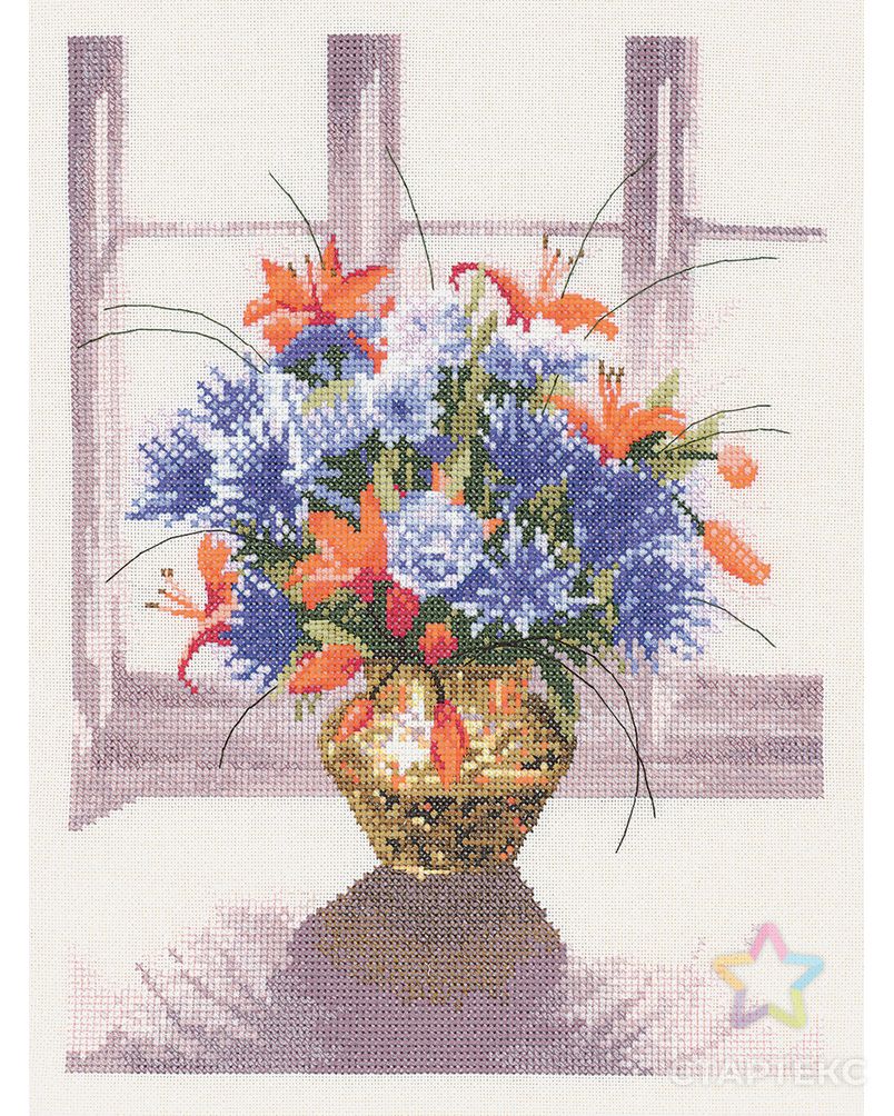 Набор для вышивания "Цветы в латунной вазе" арт. ГЕЛ-34081-1-ГЕЛ0188307 1