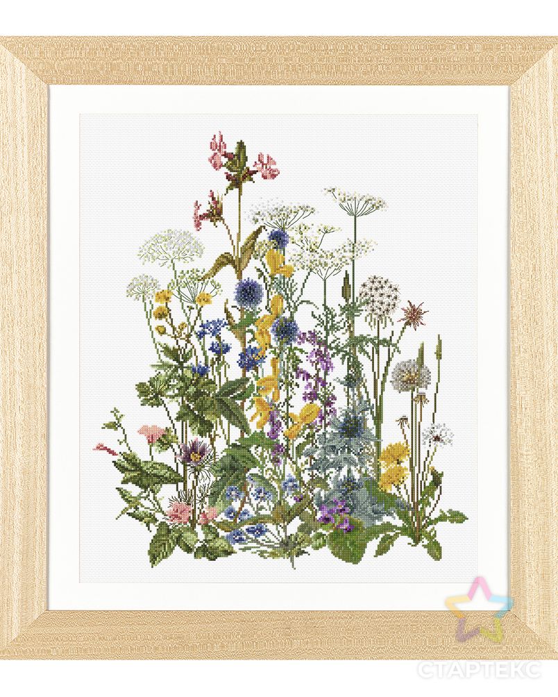 Набор для вышивания "Дикие цветы сада", канва лён 24 ct арт. ГЕЛ-33101-1-ГЕЛ0188768 1