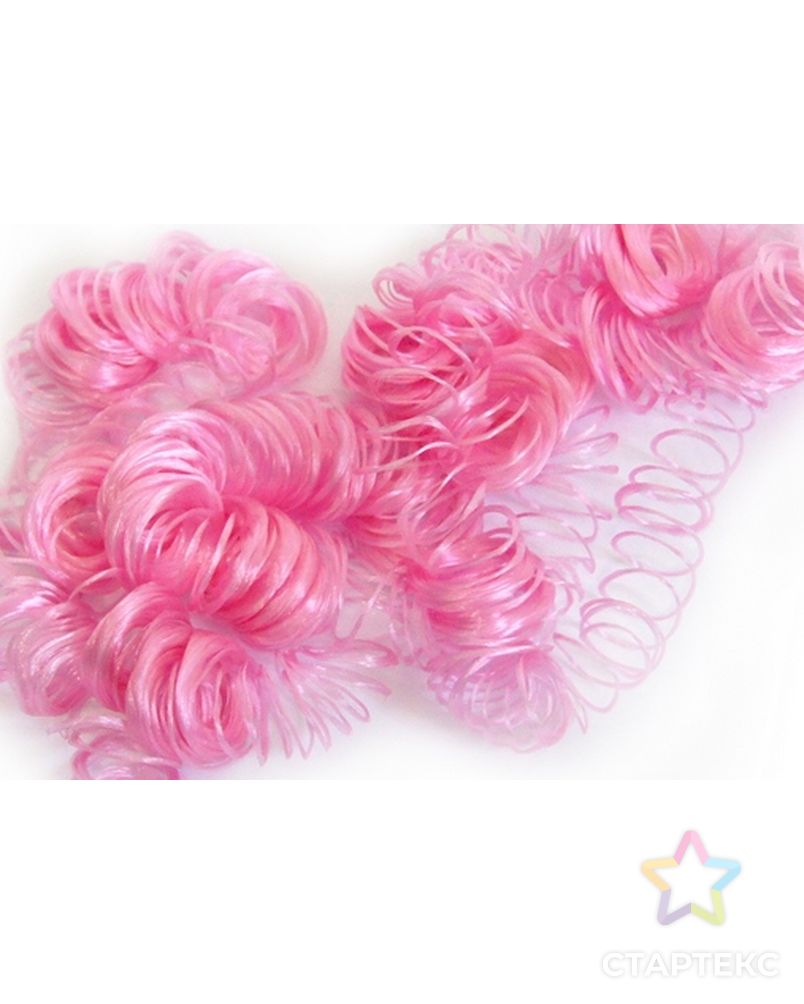 Волосы кудряшки, длина в упаковке 180 см, цвет розовый арт. ГЕЛ-34985-1-ГЕЛ0194901 1