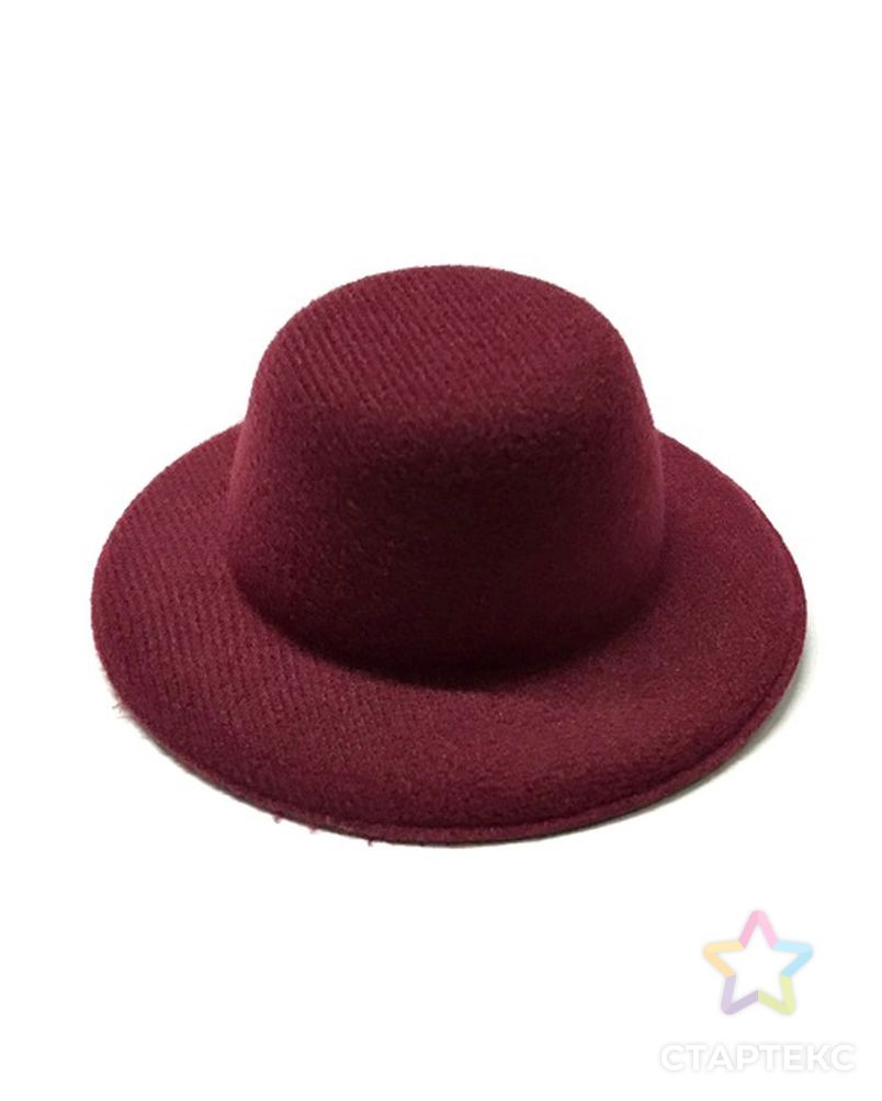 Шляпа круглая, 5,5 см, цв. бордовый арт. ГЕЛ-34449-1-ГЕЛ0194919 1