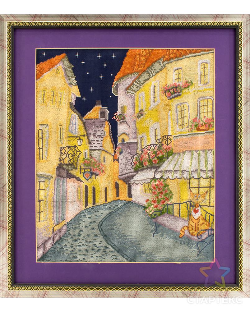 Вышитая картина "Цветочная улочка" арт. ГЕЛ-14822-1-ГЕЛ0022386