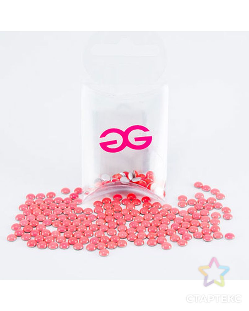 Термоклеевые украшения для декора "Neon Pink Cabochons", 1упак. (72шт) арт. ГЕЛ-15961-1-ГЕЛ0026527 1