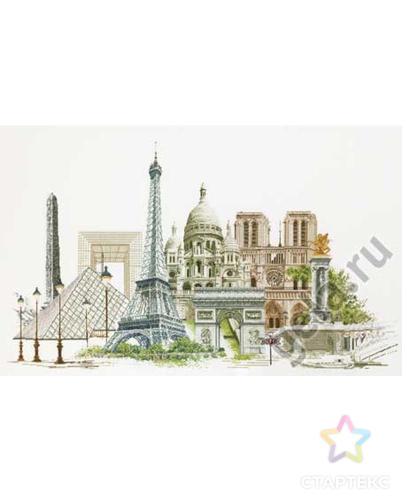 Набор для вышивания "Париж", канва аида 18 ct арт. ГЕЛ-9933-1-ГЕЛ0035016 1
