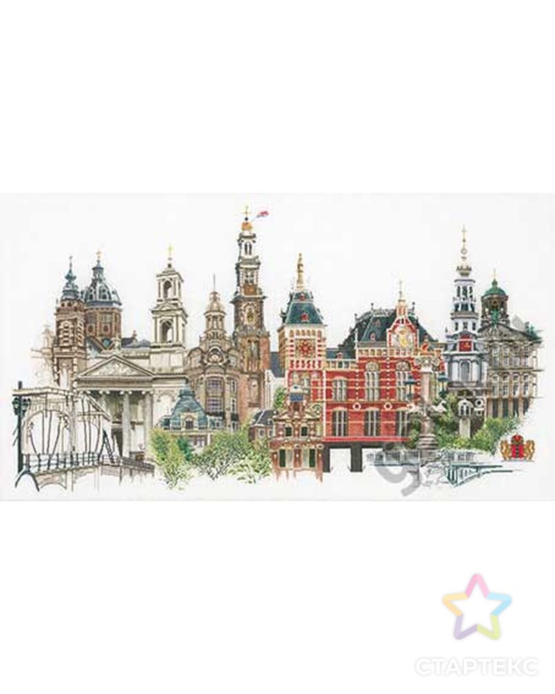Набор для вышивания "Амстердам", канва лён 36 ct арт. ГЕЛ-23683-1-ГЕЛ0037585 1