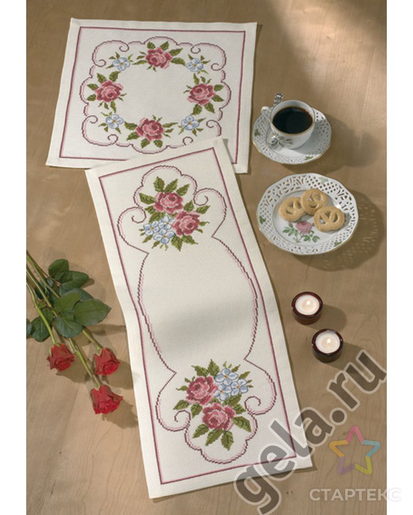 Набор для вышивания салфетки "Розы" арт. ГЕЛ-14207-1-ГЕЛ0037879 1