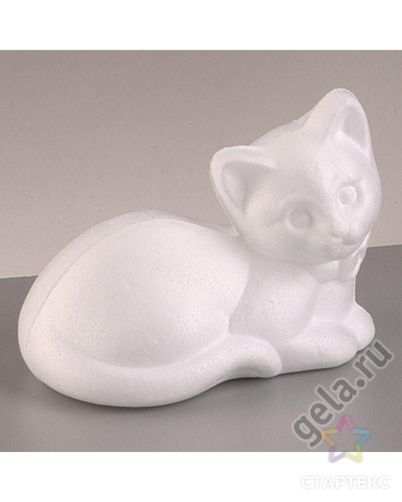 Форма из пенопласта "Котёнок лежащий", 9,5 х 13,5 см арт. ГЕЛ-22129-1-ГЕЛ0055150