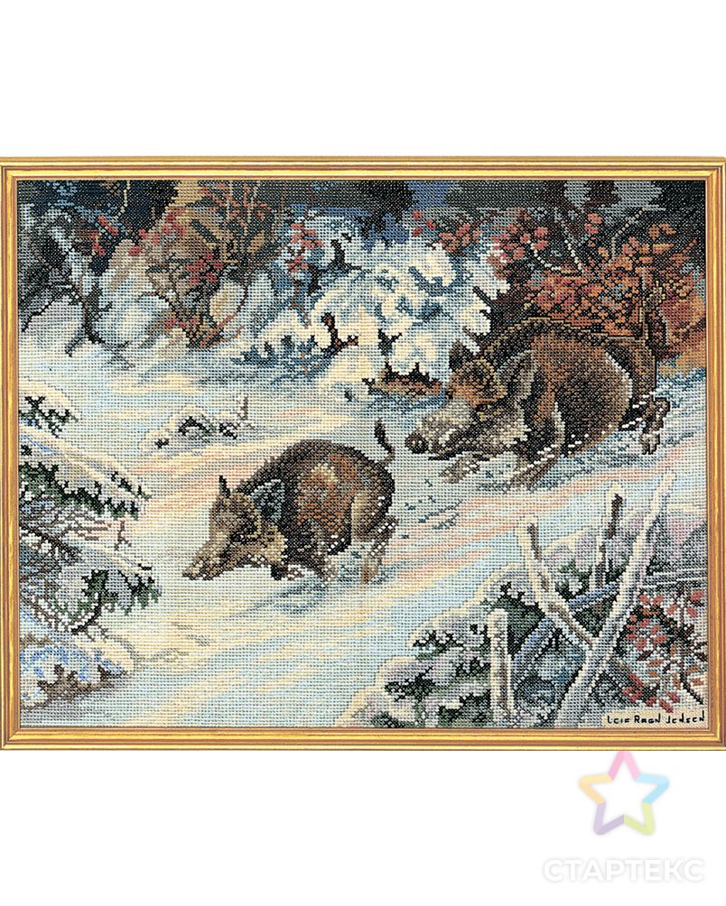 Набор для вышивания "Кабанчики в зимнем лесу" арт. ГЕЛ-4340-1-ГЕЛ0005827 1