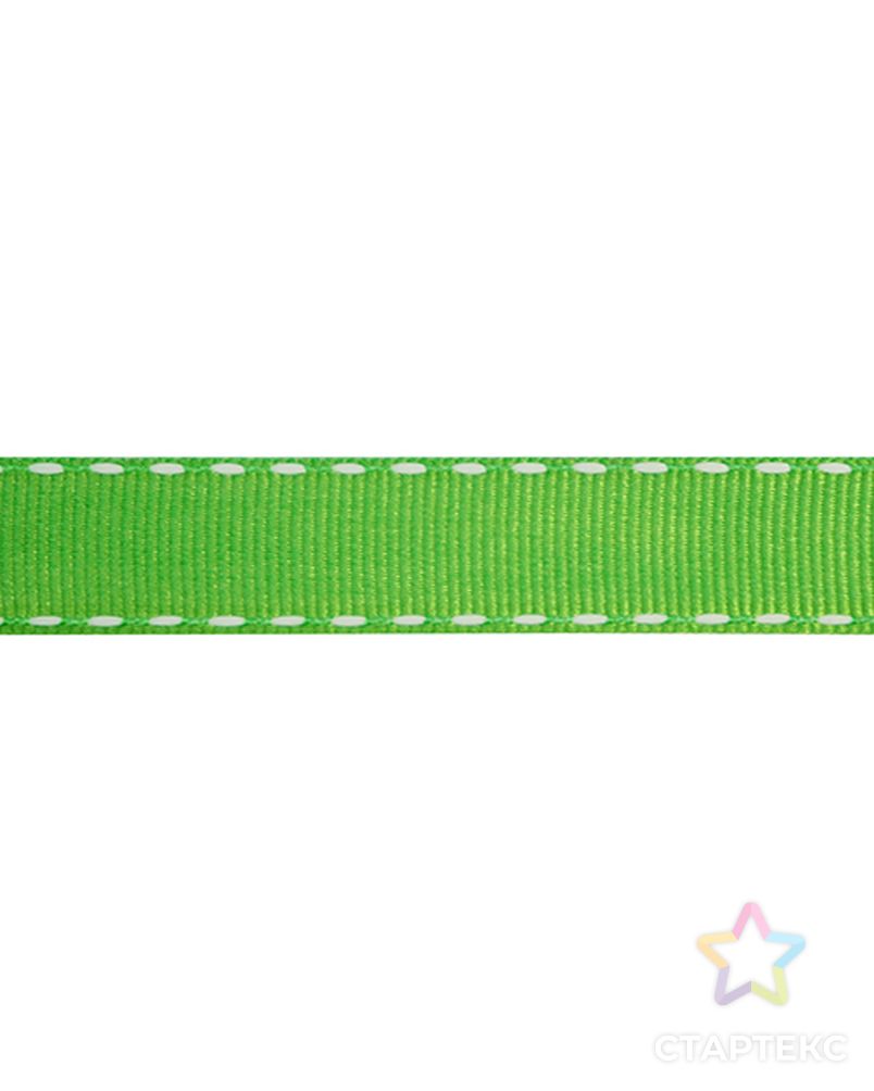Лента репсовая SAFISA с "прострочкой" ш.1см (62 зеленый) арт. ГЕЛ-16153-1-ГЕЛ0061267 1