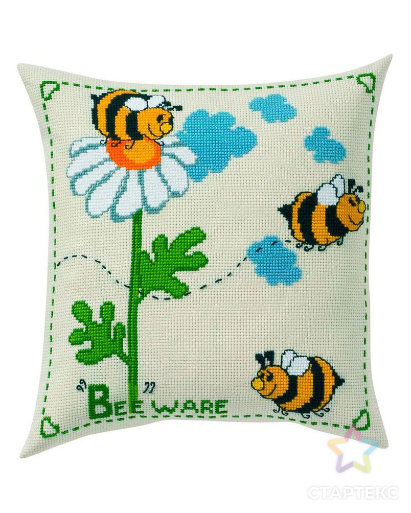 Набор для вышивания подушки "Пчёлки" арт. ГЕЛ-19831-1-ГЕЛ0065841 1
