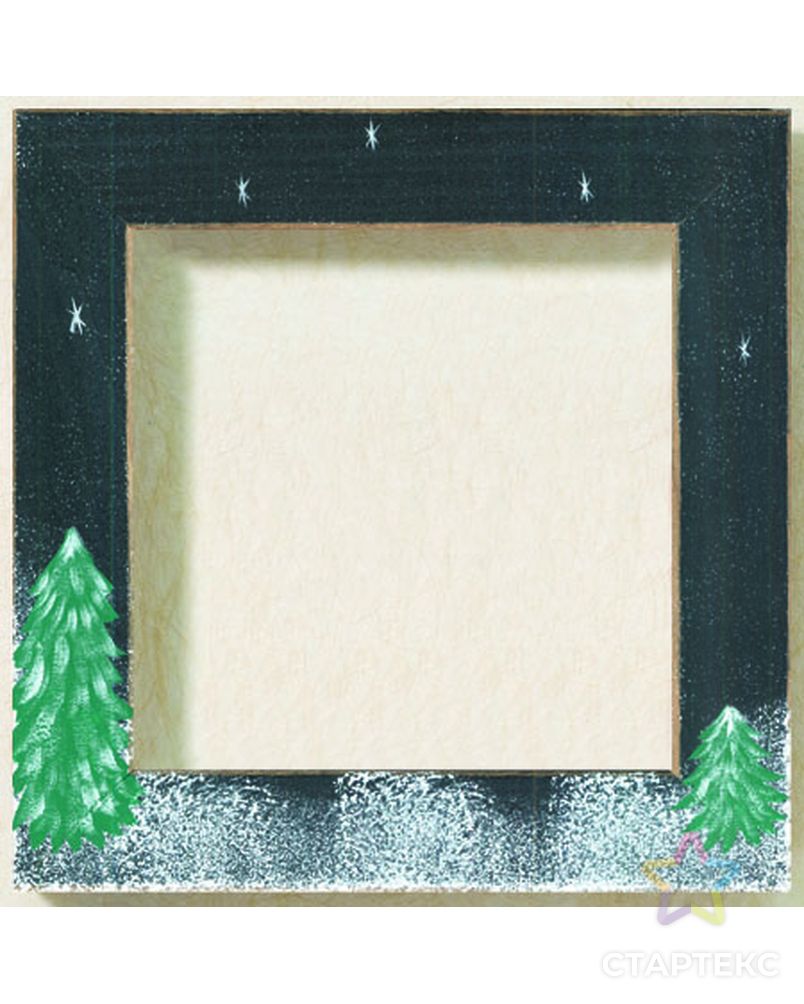 Рамка деревянная цвет черный матовый с ручной росписью арт. ГЕЛ-16915-1-ГЕЛ0070264 1
