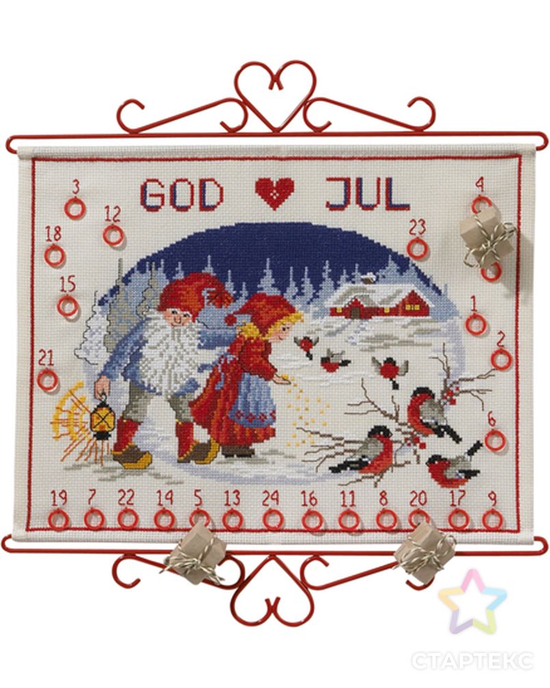 Набор для вышивания календаря "Рождественский календарь" арт. ГЕЛ-1146-1-ГЕЛ0070486 1