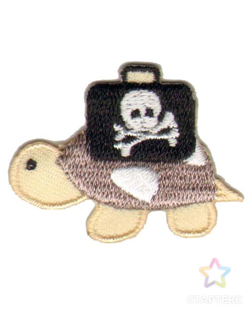 Термоаппликация HKM "Черепаха с пиратким чемоданом" арт. ГЕЛ-4600-1-ГЕЛ0072410 1