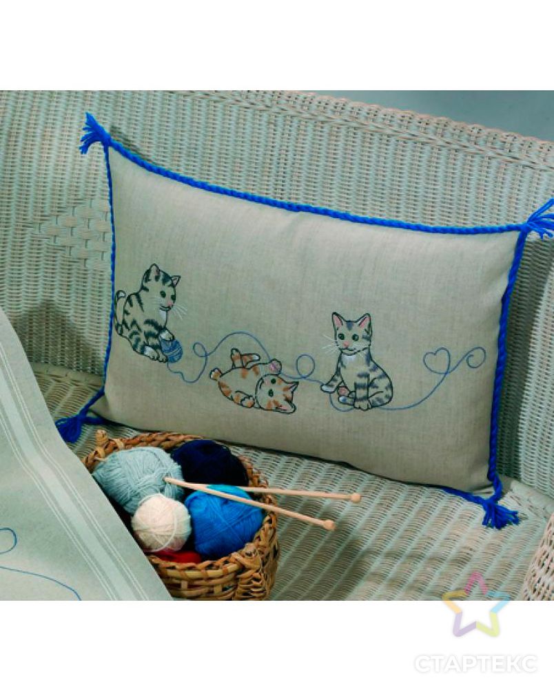 Набор для вышивания подушки "Кошки" арт. ГЕЛ-23284-1-ГЕЛ0073162 1