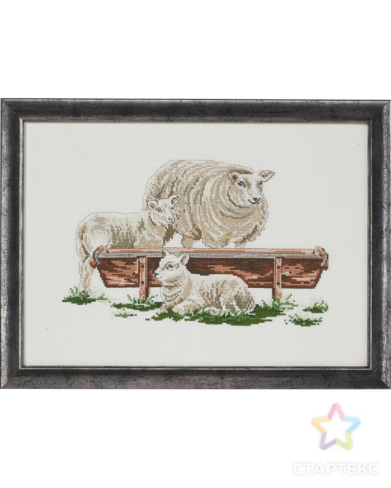 Набор для вышивания "3 овечки" арт. ГЕЛ-21985-1-ГЕЛ0079929 1