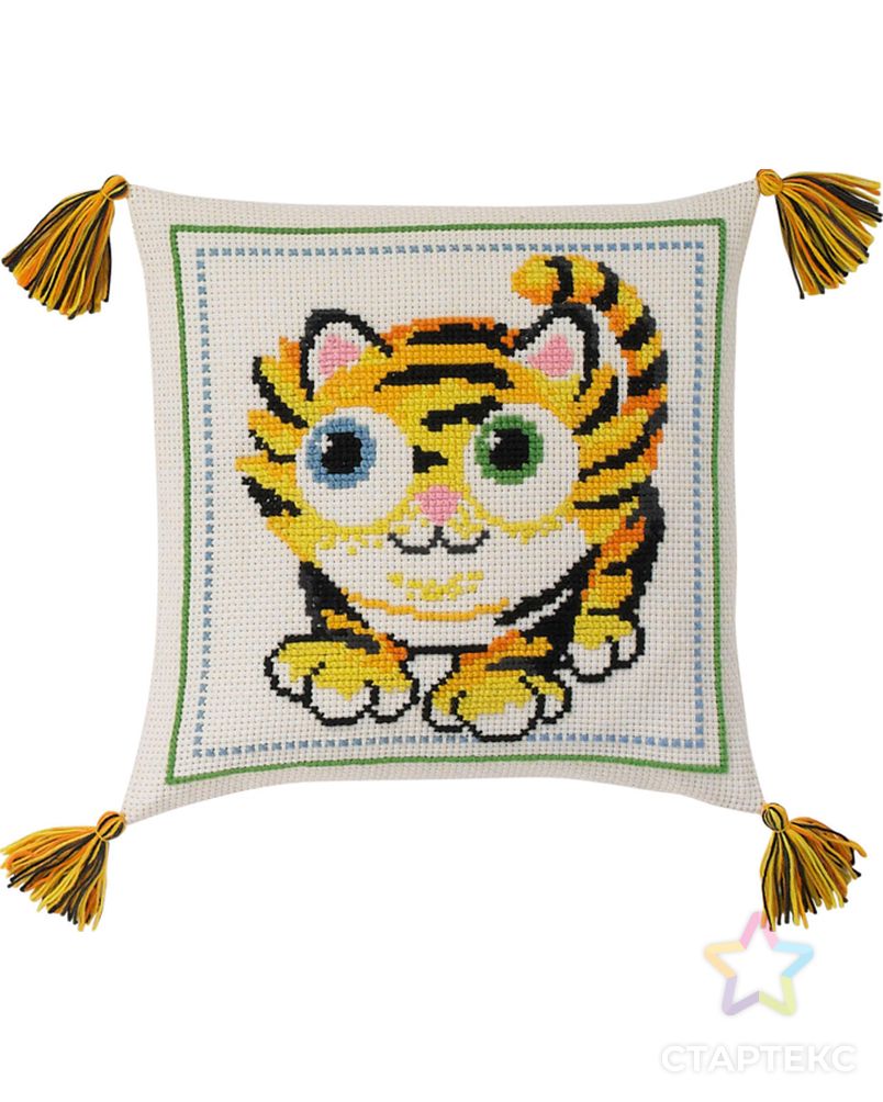 Набор для вышивания подушки "Тигр" арт. ГЕЛ-8625-1-ГЕЛ0079935 1