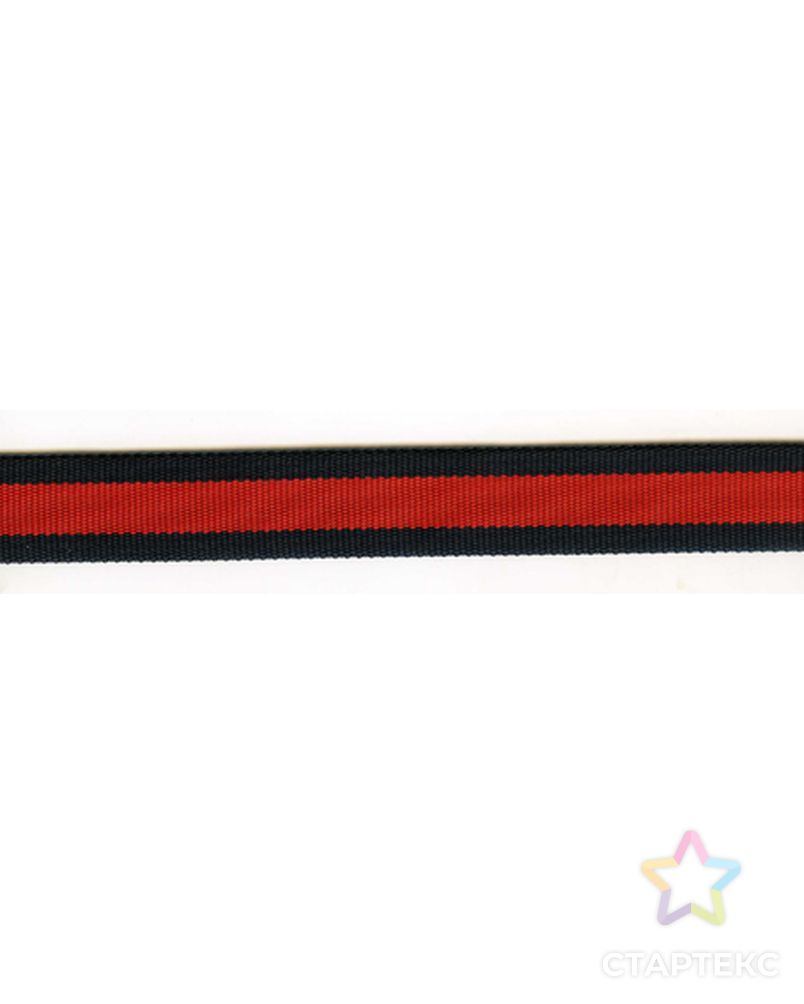 Тесьма ременная (стропа) PEGA ш.2,5см (черный с красной полосой) 25м арт. ГЕЛ-15772-1-ГЕЛ0080457 1