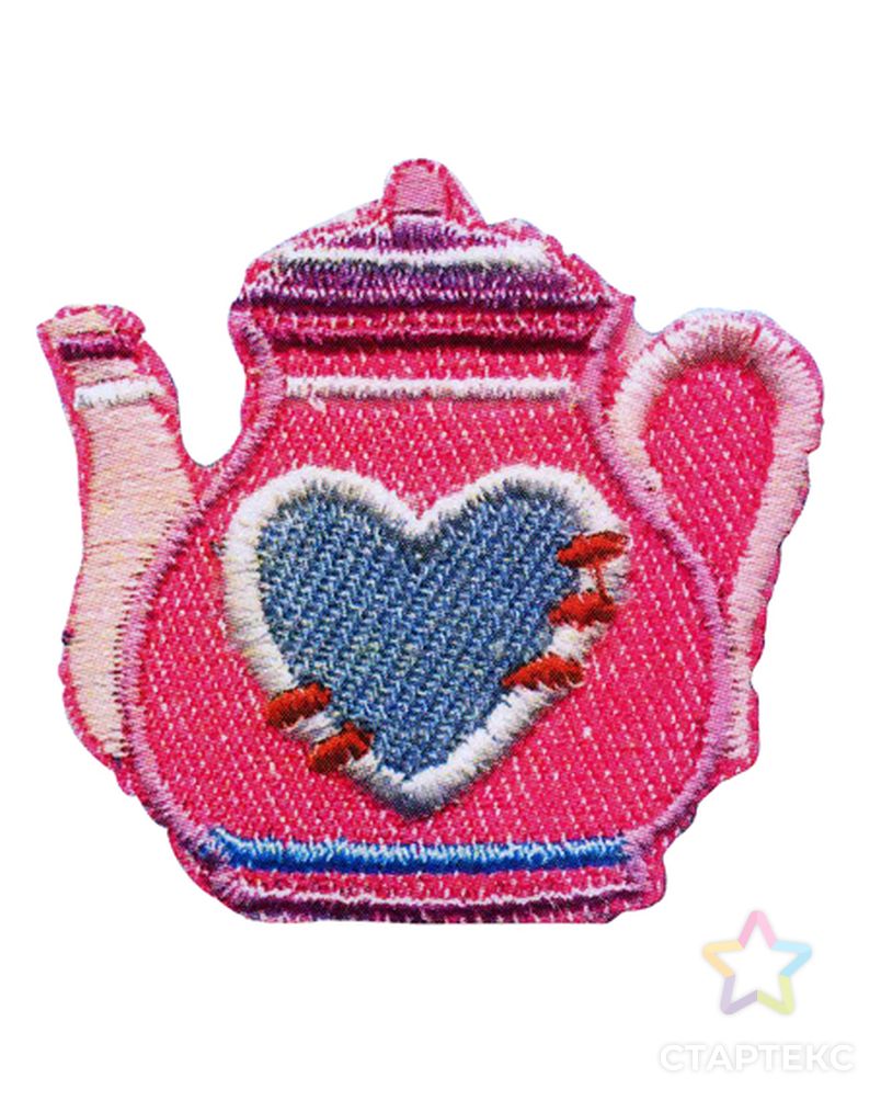 Термоаппликация HKM "Чайник с сердечком" арт. ГЕЛ-12960-1-ГЕЛ0081948 1