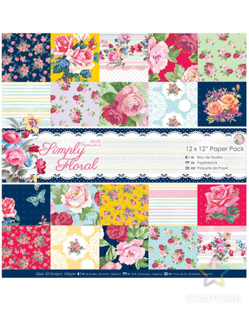 Набор бумаги для скрапбукинга Simply Floral арт. ГЕЛ-26434-1-ГЕЛ0087486 1