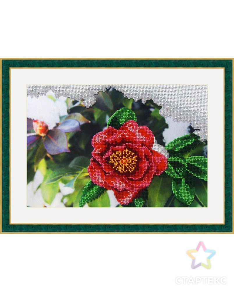 Набор для вышивания бисером "Японская роза" арт. ГЕЛ-2425-1-ГЕЛ0089572 1