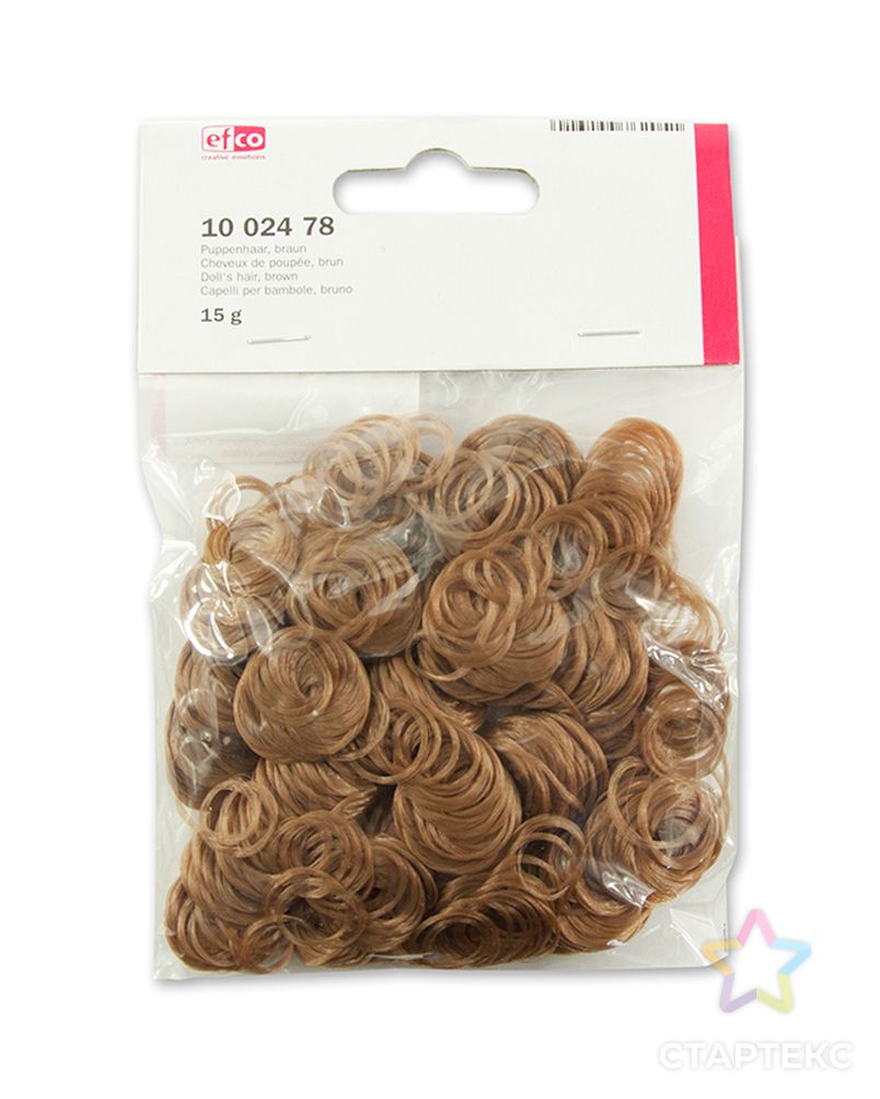 Волосы для кукол кудрявые, коричневые, 15 г арт. ГЕЛ-554-1-ГЕЛ0091601