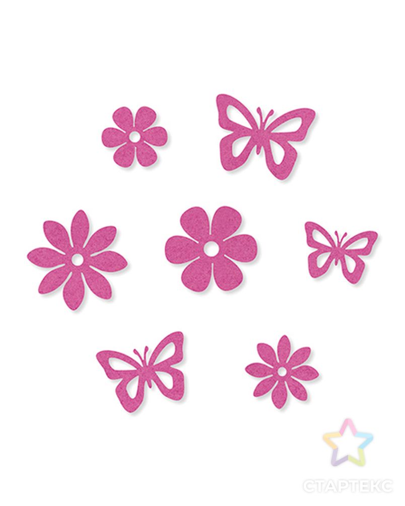 Набор декоративных элементов "Бабочки и цветы, 14 шт арт. ГЕЛ-33625-1-ГЕЛ0091670 1