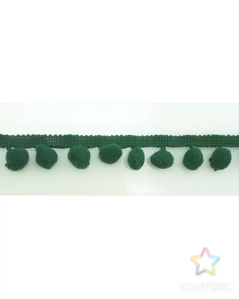 Тесьма с помпонами MATSA д.0,9см (т.зеленый) арт. ГЕЛ-24831-1-ГЕЛ0092864 - рис. 1