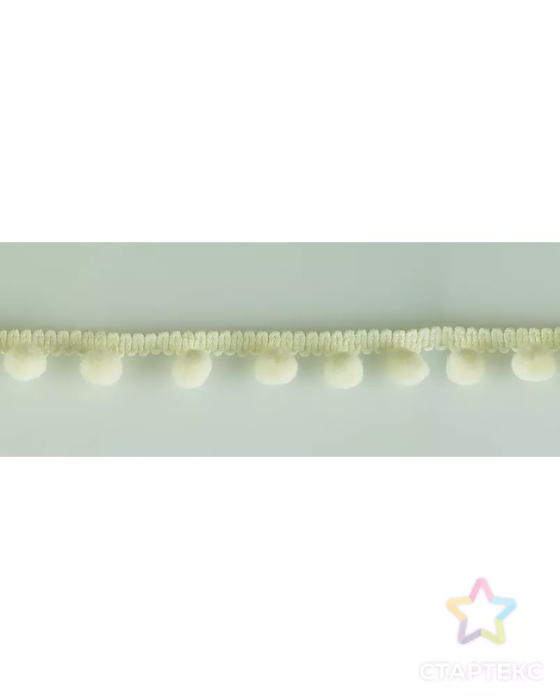 Тесьма с помпонами MATSA д.1,3см 25м (молочный) арт. ГЕЛ-10343-1-ГЕЛ0092876 - рис. 1