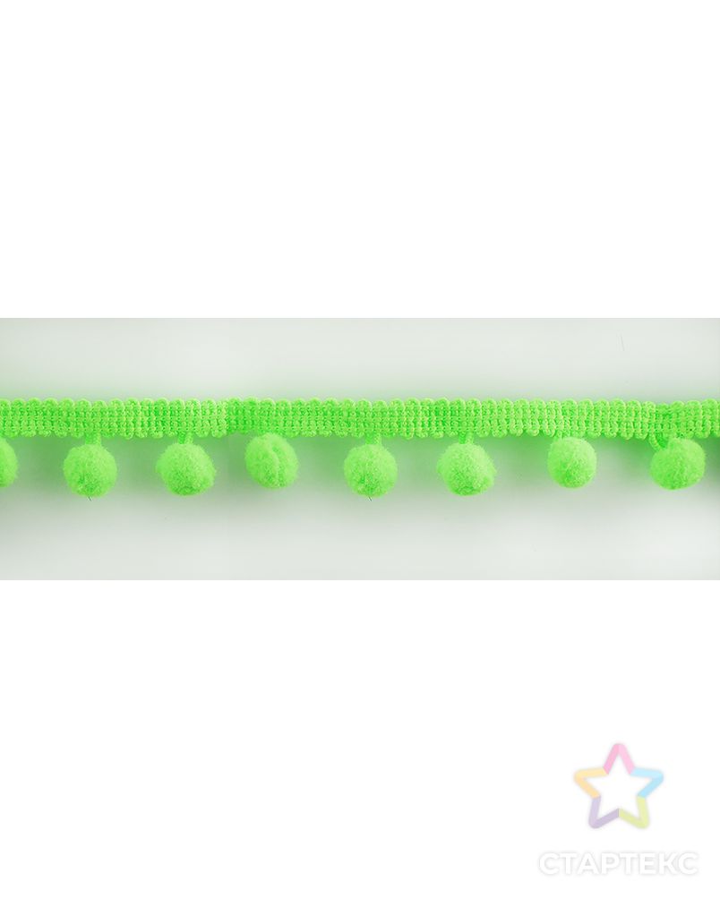 Бахрома с помпонами MATSA д.1,3см (неоновый зеленый) арт. ГЕЛ-1038-1-ГЕЛ0092891 1