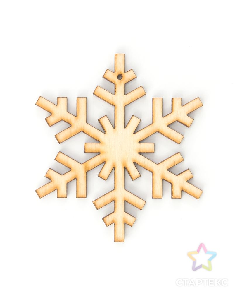 Плоская фигурка для декора "Снежинка №4", длина 8 см, толщина 4 мм арт. ГЕЛ-33847-1-ГЕЛ0095799 1