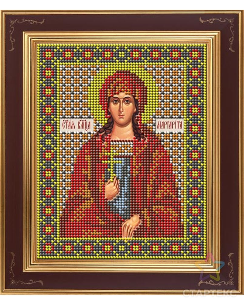 Набор для вышивания бисером Икона "Святая великомученица Маргарита" арт. ГЕЛ-4956-1-ГЕЛ0096297 1