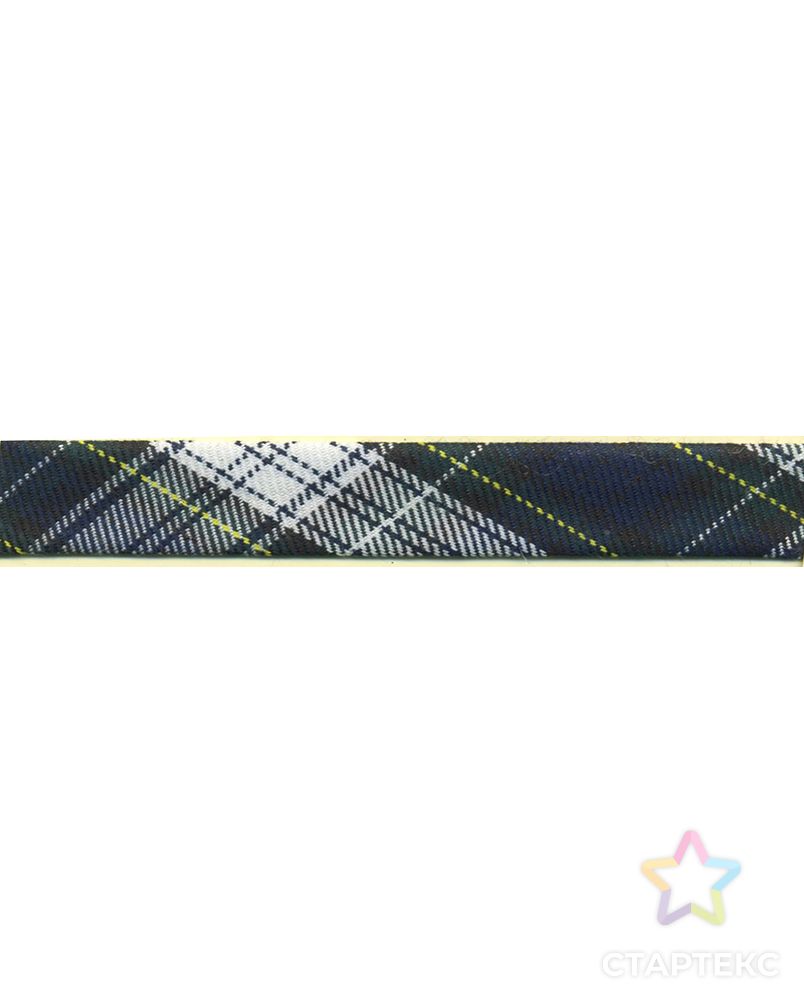 Косая бейка "шотландка" ш.1,8см (сине-зеленый) арт. ГЕЛ-7549-1-ГЕЛ0096772 1