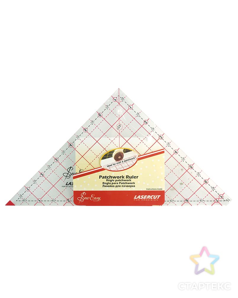 Линейка-треугольник с углом 90*, градация в дюймах, 7 1/2" x 7 7/8" арт. ГЕЛ-5981-1-ГЕЛ0096833 1