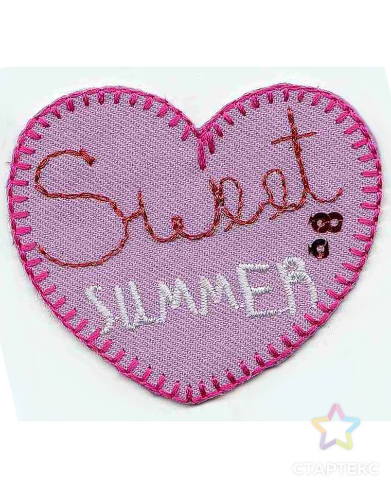 Термоаппликация HKM "Сердце - Sweet Summer" арт. ГЕЛ-3012-1-ГЕЛ0097347 1