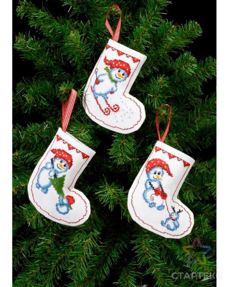 Набор для вышивания сапожка для подарков "Рождественские носки" арт. ГЕЛ-1441-1-ГЕЛ0118328 1