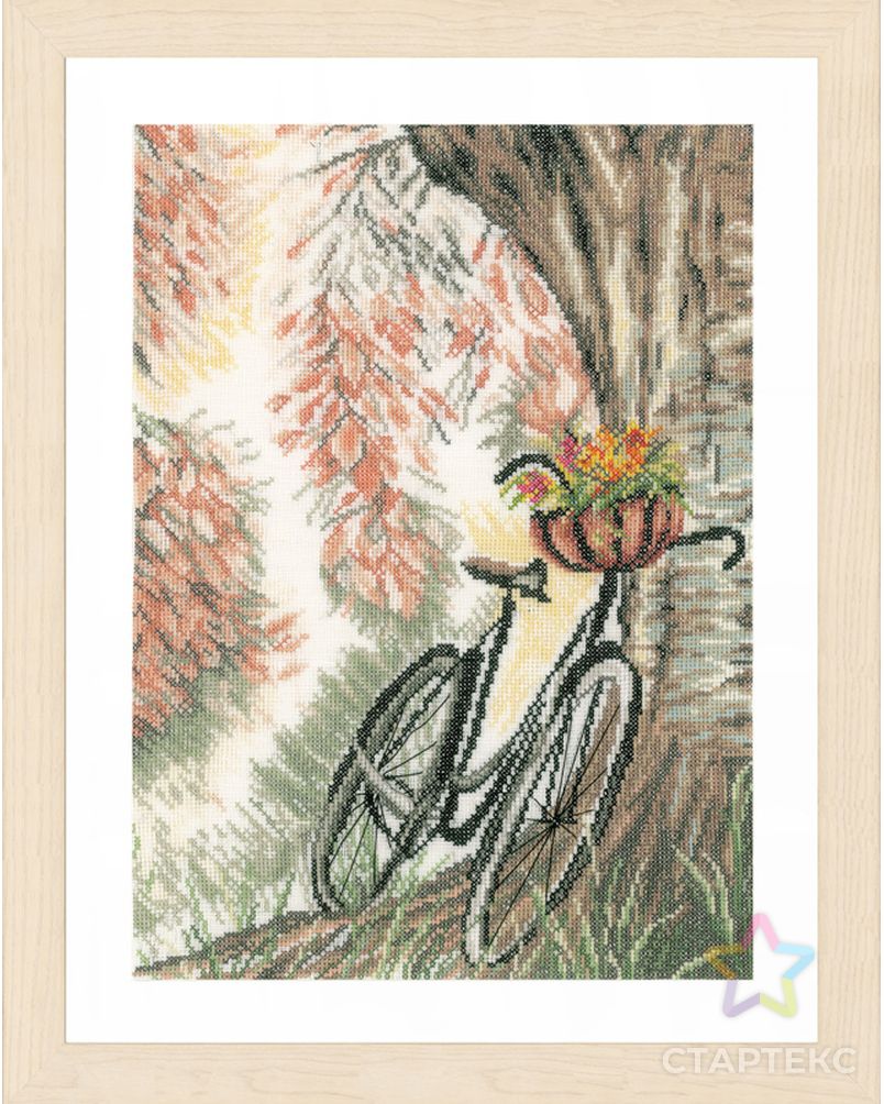 Набор для вышивания "Bike & flower basket" арт. ГЕЛ-1920-1-ГЕЛ0127842 1