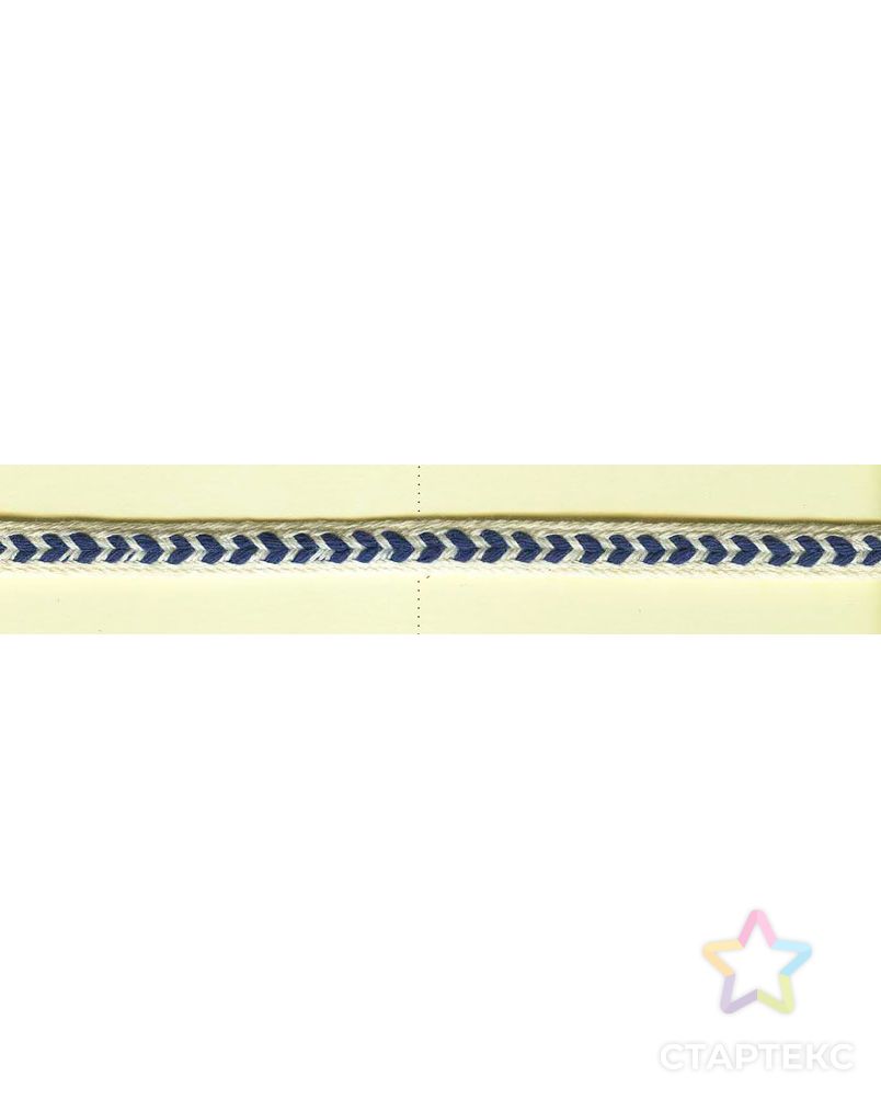 Тесьма декоративная плетенка "уголок синий" ш.0,7см (25м) арт. ГЕЛ-2470-1-ГЕЛ0114131 1