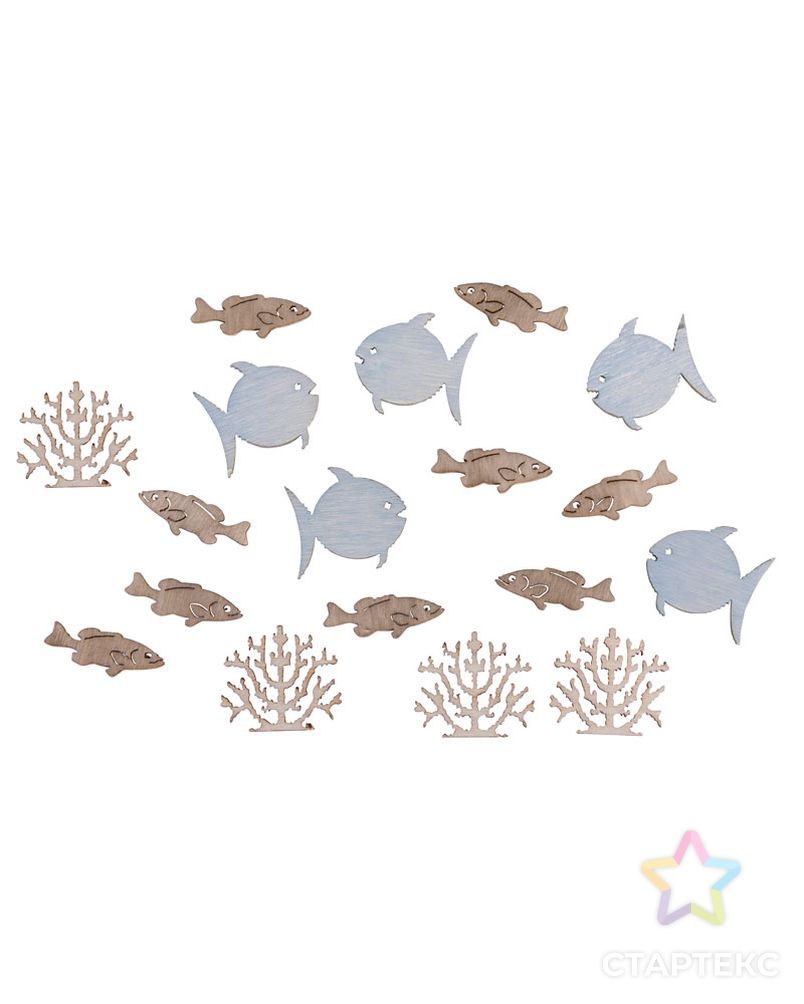 Набор декоративных элементов "Морские звезды и рыбки" арт. ГЕЛ-2613-1-ГЕЛ0121264 1