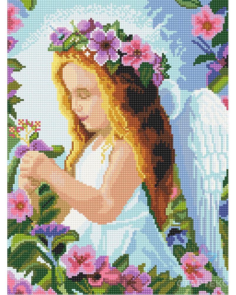 Картина стразами "Ангел с цветами" арт. ГЕЛ-2999-1-ГЕЛ0161512 1