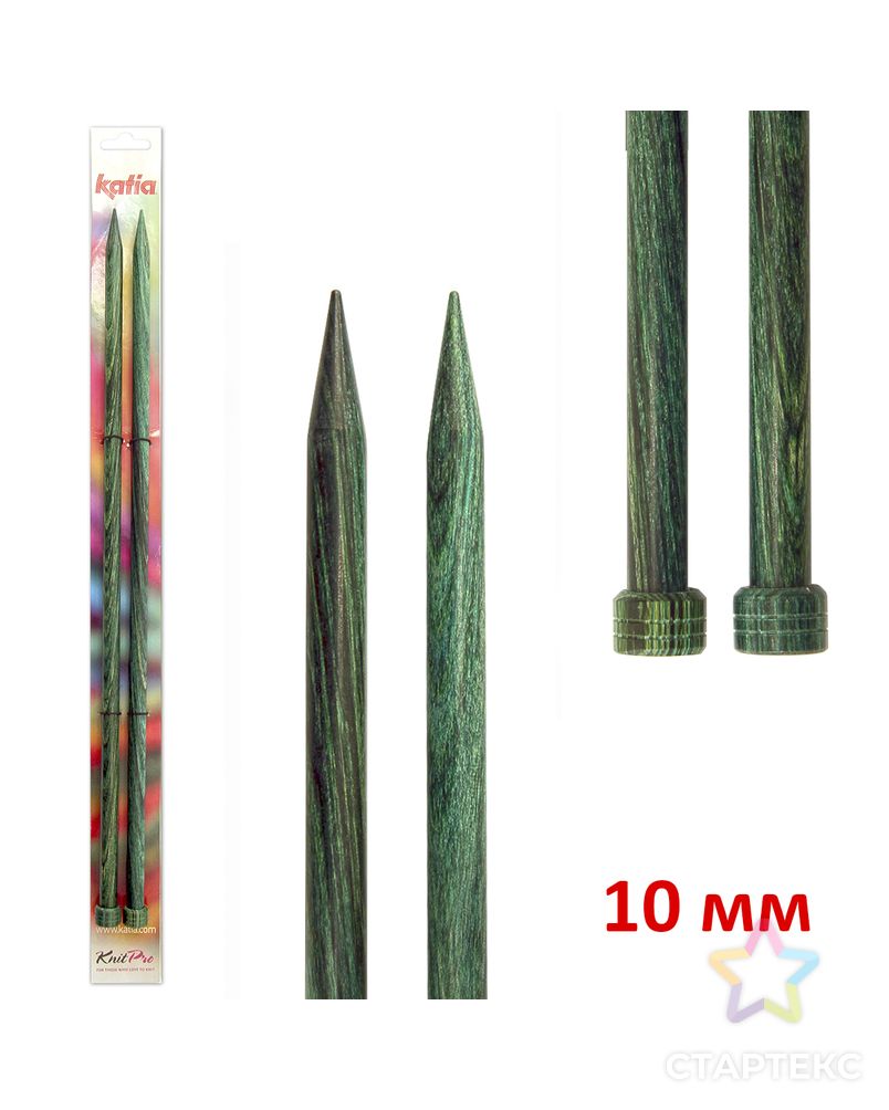 Спицы прямые KATIA, 40 см, 10 мм арт. ГЕЛ-3456-1-ГЕЛ0116460 1
