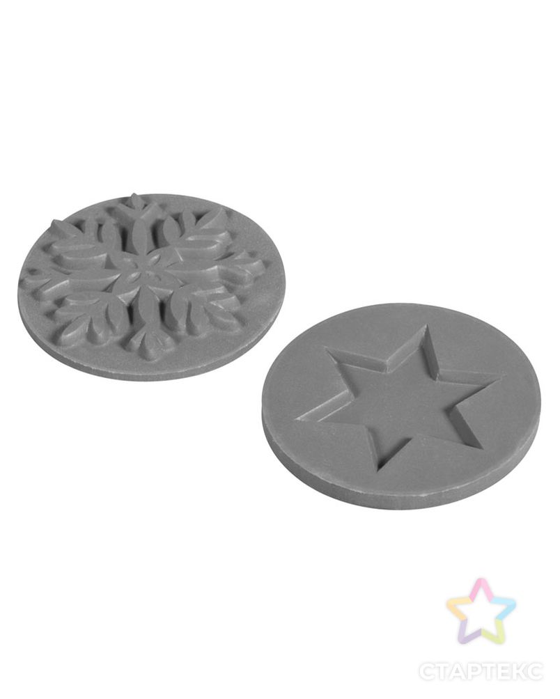 Форма для заливки из натурального каучука "Снежинка и звезда" арт. ГЕЛ-6487-1-ГЕЛ0127501 1