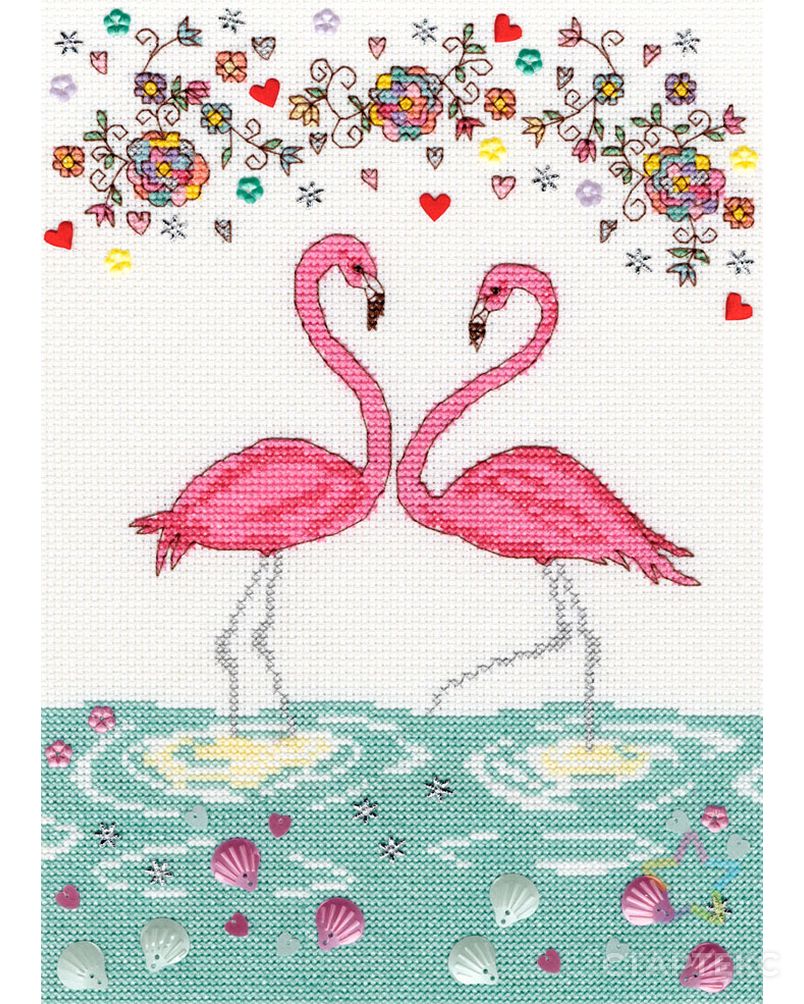 Набор для вышивания "Love Flamingo" (Любовь фламинго) арт. ГЕЛ-7556-1-ГЕЛ0115222 1
