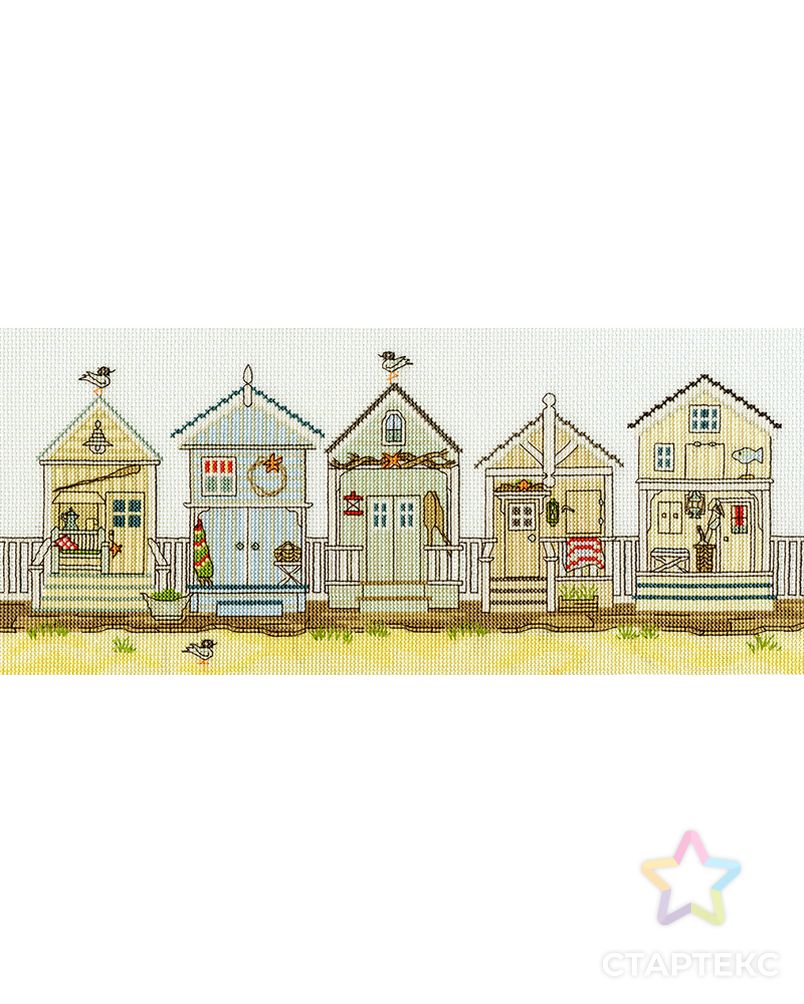 Набор для вышивания "New England – Beach Huts" (Пляжные домики) арт. ГЕЛ-8016-1-ГЕЛ0151724 1