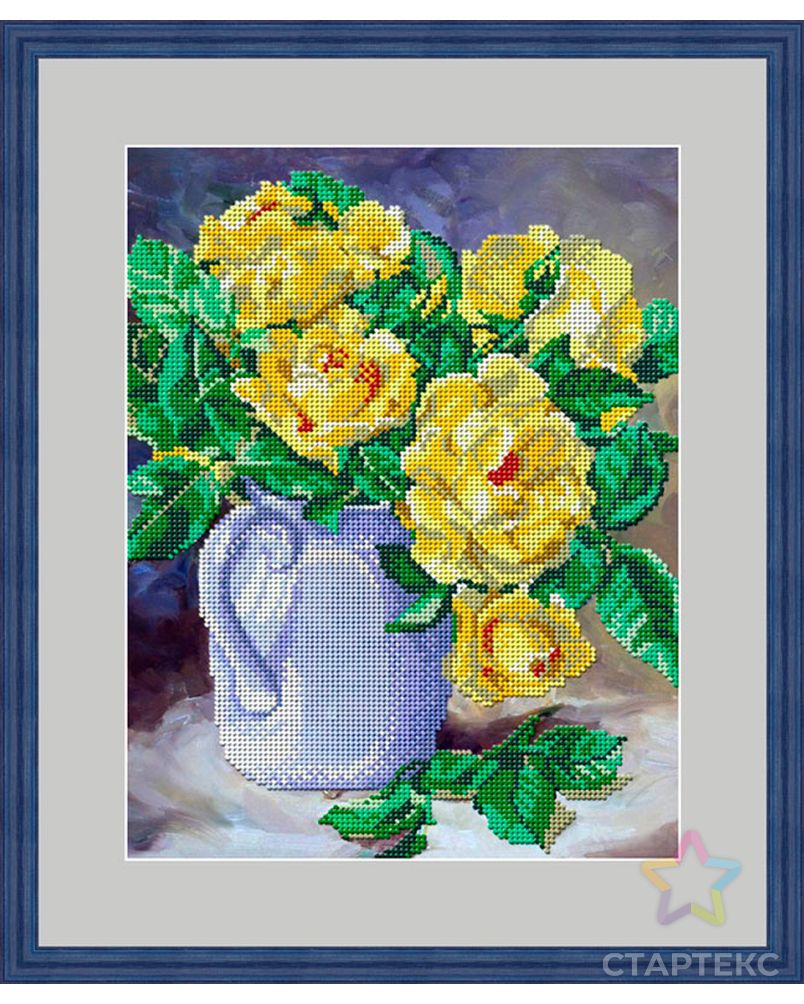 Набор для вышивания бисером "Желтый розы" арт. ГЕЛ-8021-1-ГЕЛ0127179 1