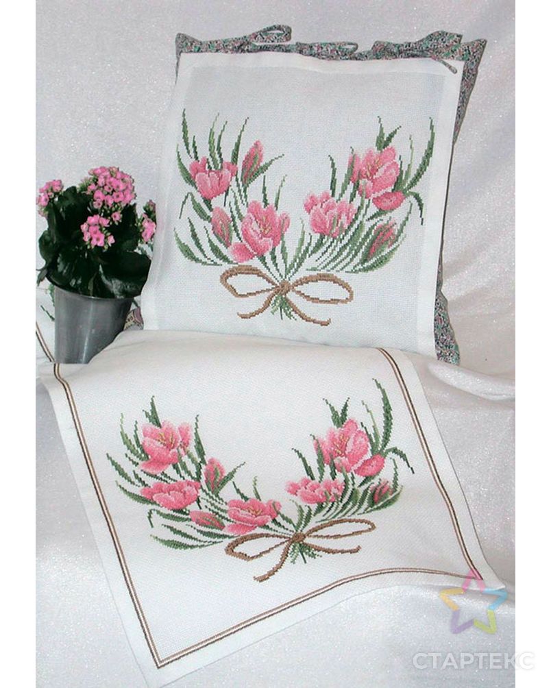 Набор для вышивания подушки "Тюльпаны" арт. ГЕЛ-8076-1-ГЕЛ0125227 1