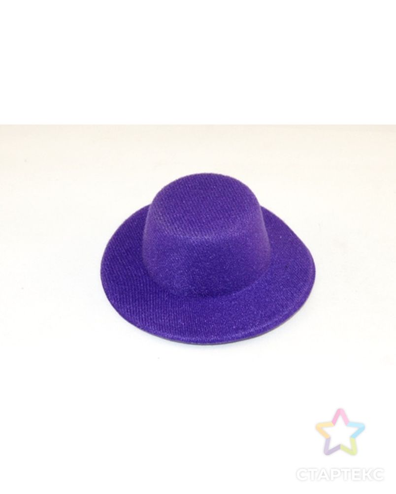 Шляпа круглая, 10 см, цв. фиолетовый арт. ГЕЛ-8145-1-ГЕЛ0156952 1
