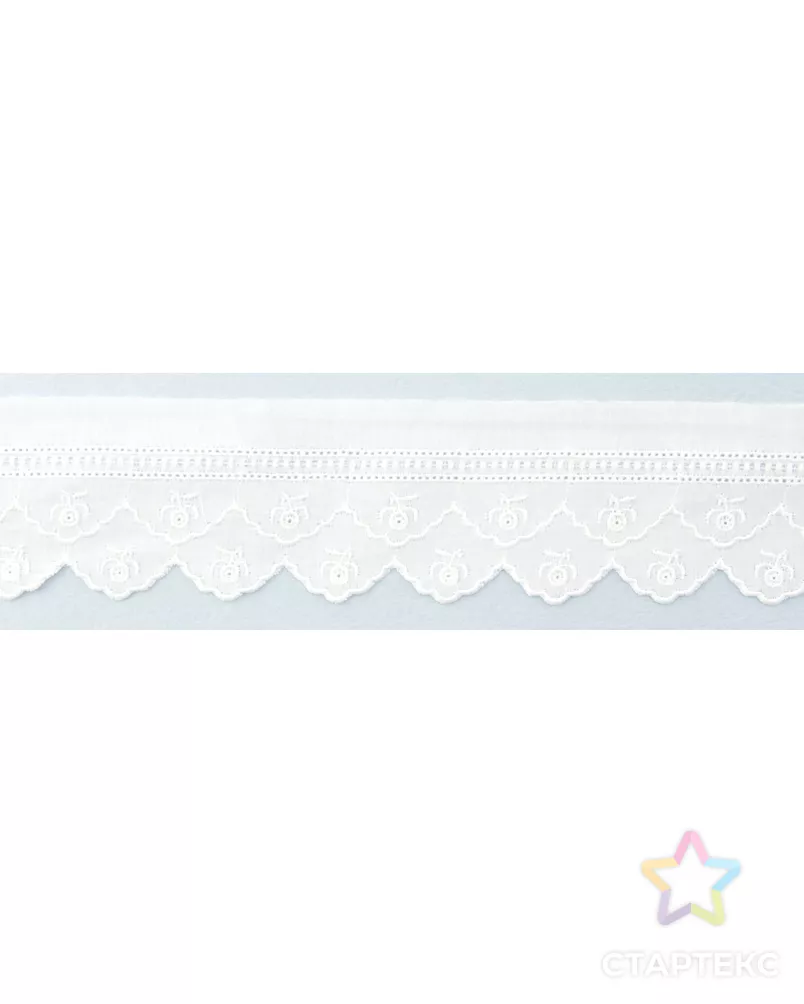 Шитье-вышивка на батисте ш.5см 13.3м арт. ГЕЛ-8156-1-ГЕЛ0119776 - рис. 1